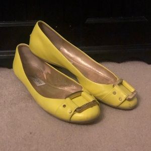 Jimmy Choo bright yellow flats